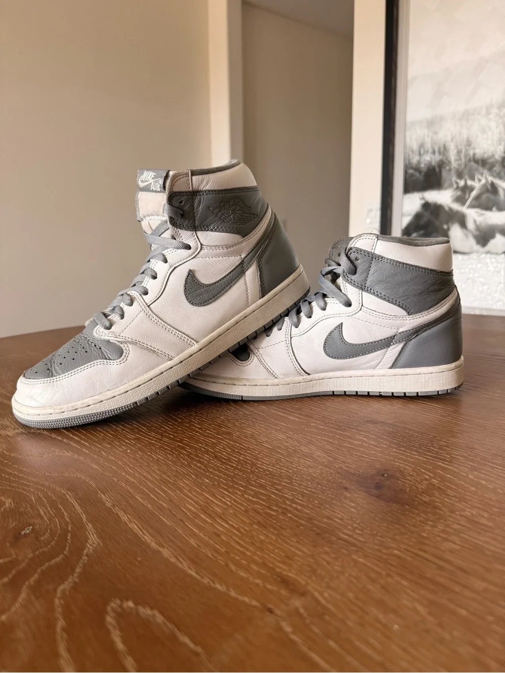 Nike Men’s High-Top Sneakers White & Grey
